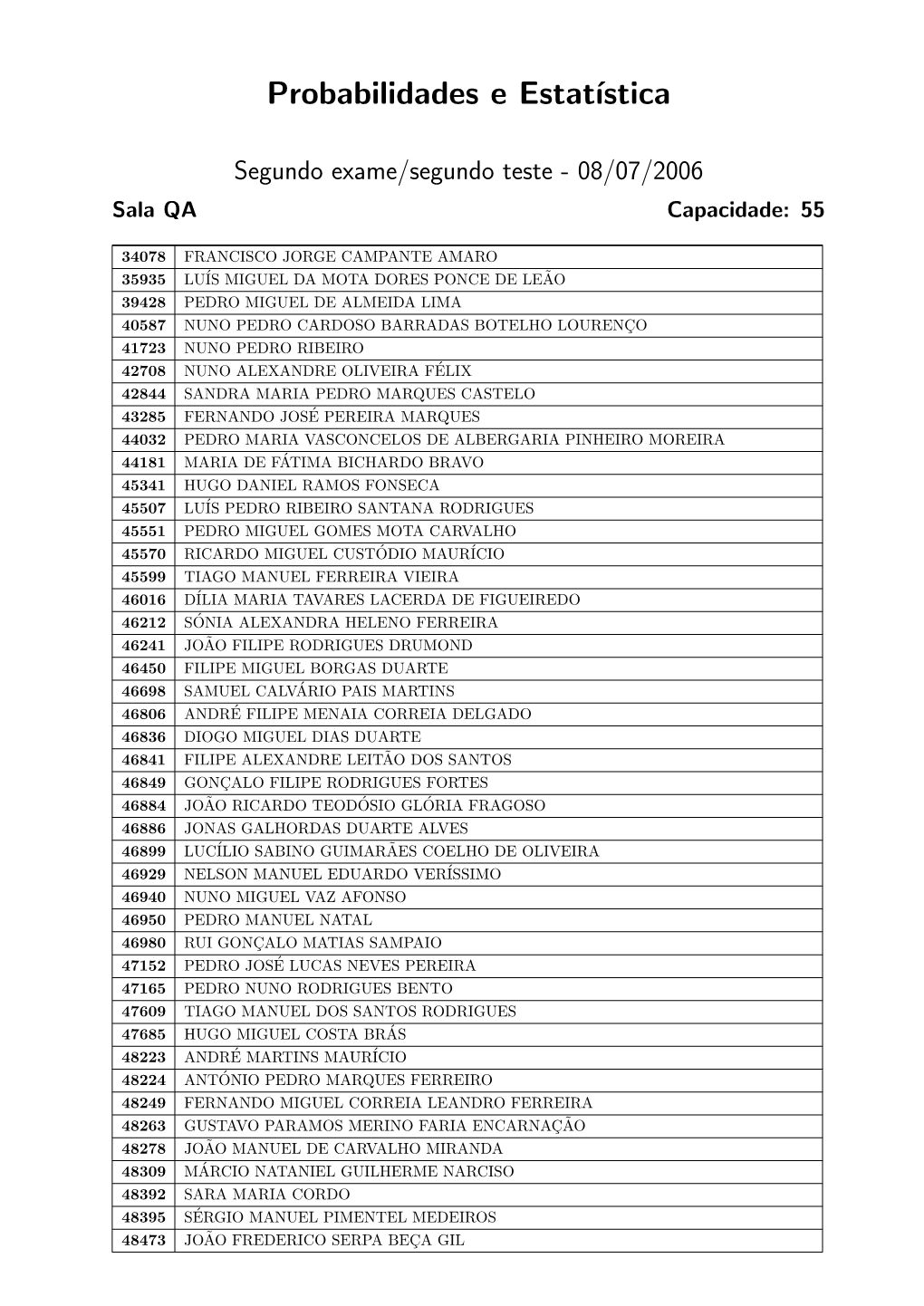 Probabilidades E Estat´Istica