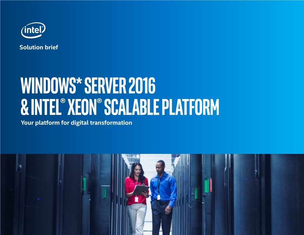 Intel and Windows Server* 2016