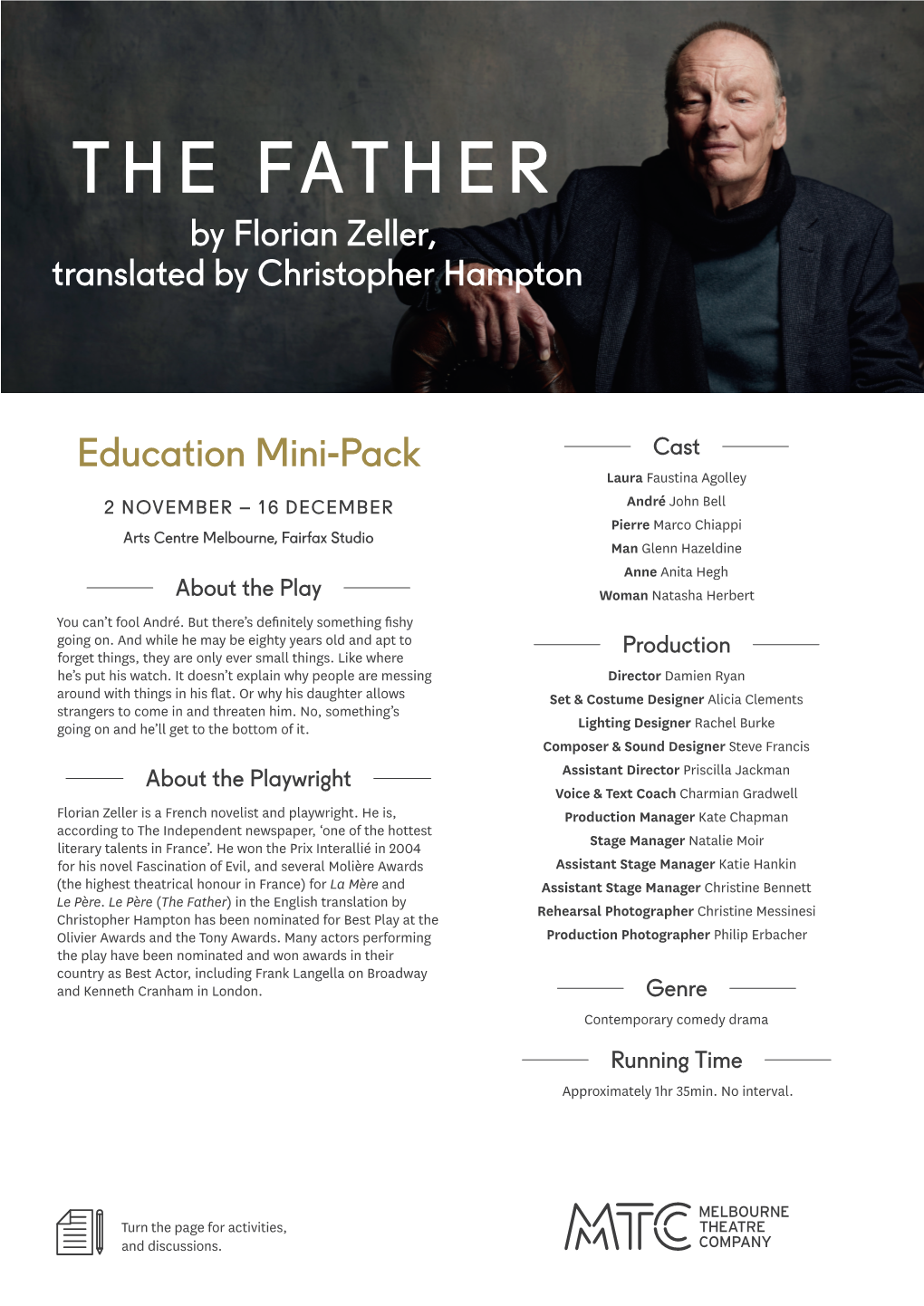 THE FATHER by Florian Zeller, Translated by Christopher Hampton