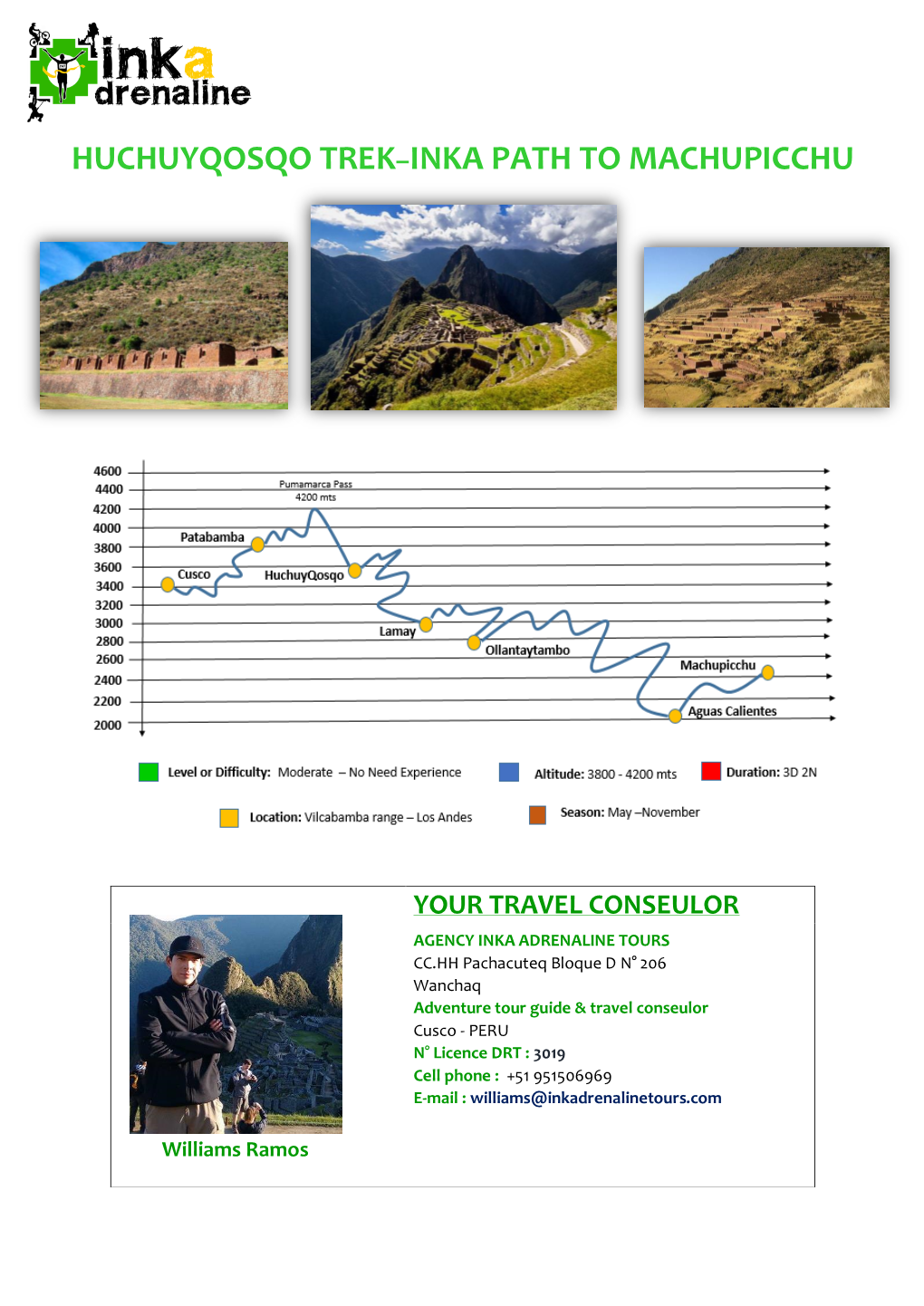 Huchuyqosqo Trek–Inka Path to Machupicchu