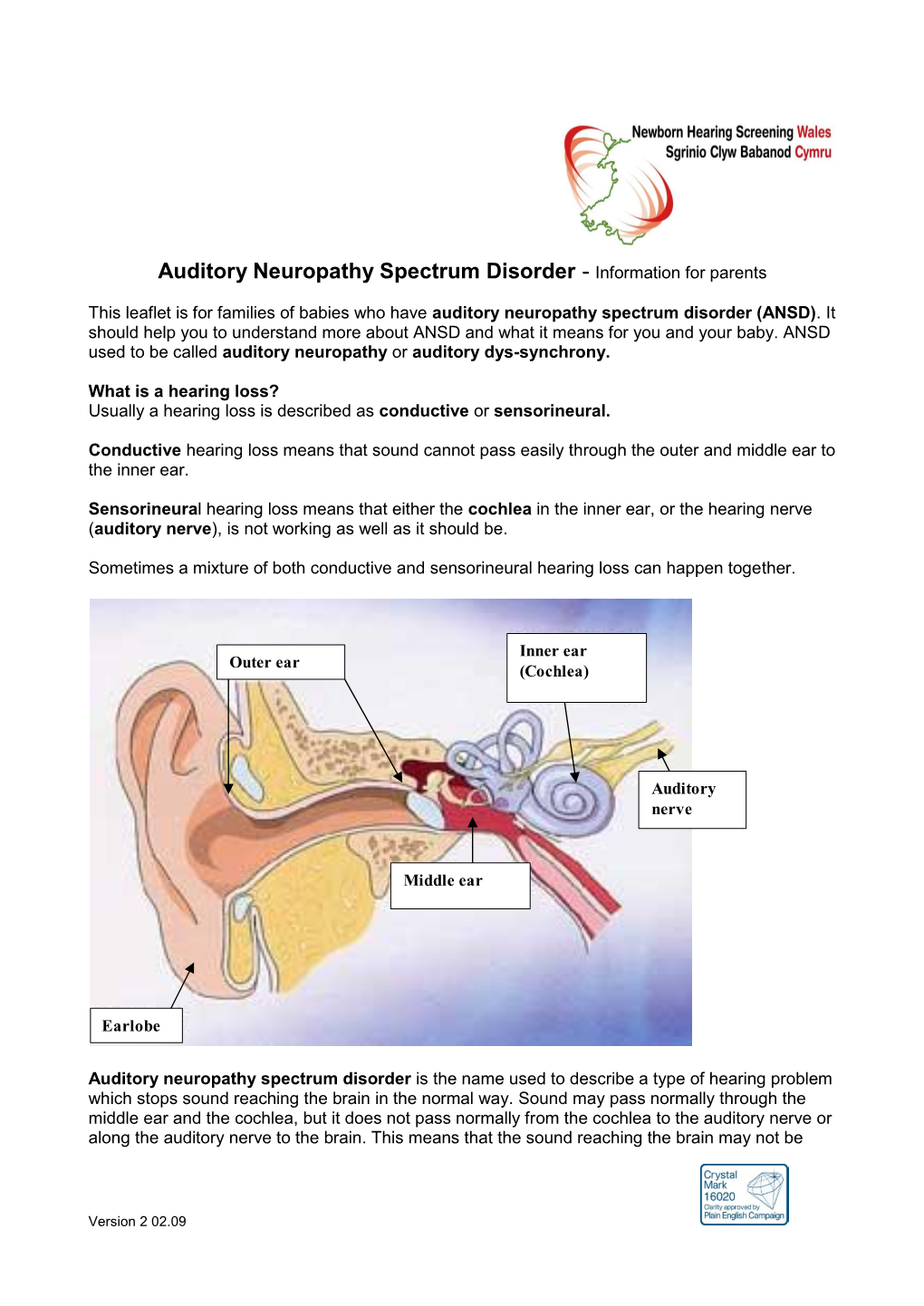 Auditory Neuropathy Spectrum Disorder - Information for Parents