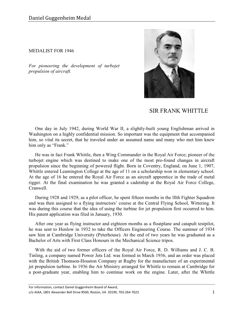 Sir Frank Whittle