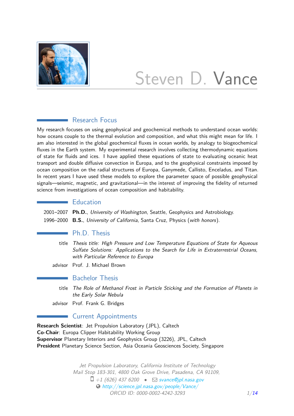 Steven D. Vance –