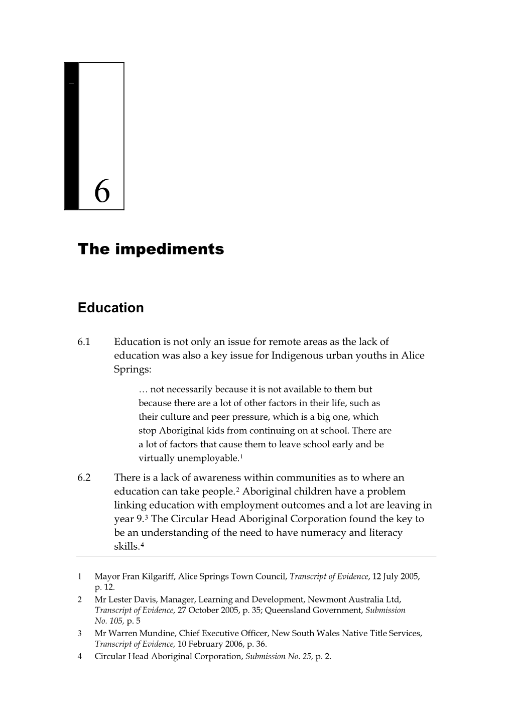 Chapter 6 the Impediments