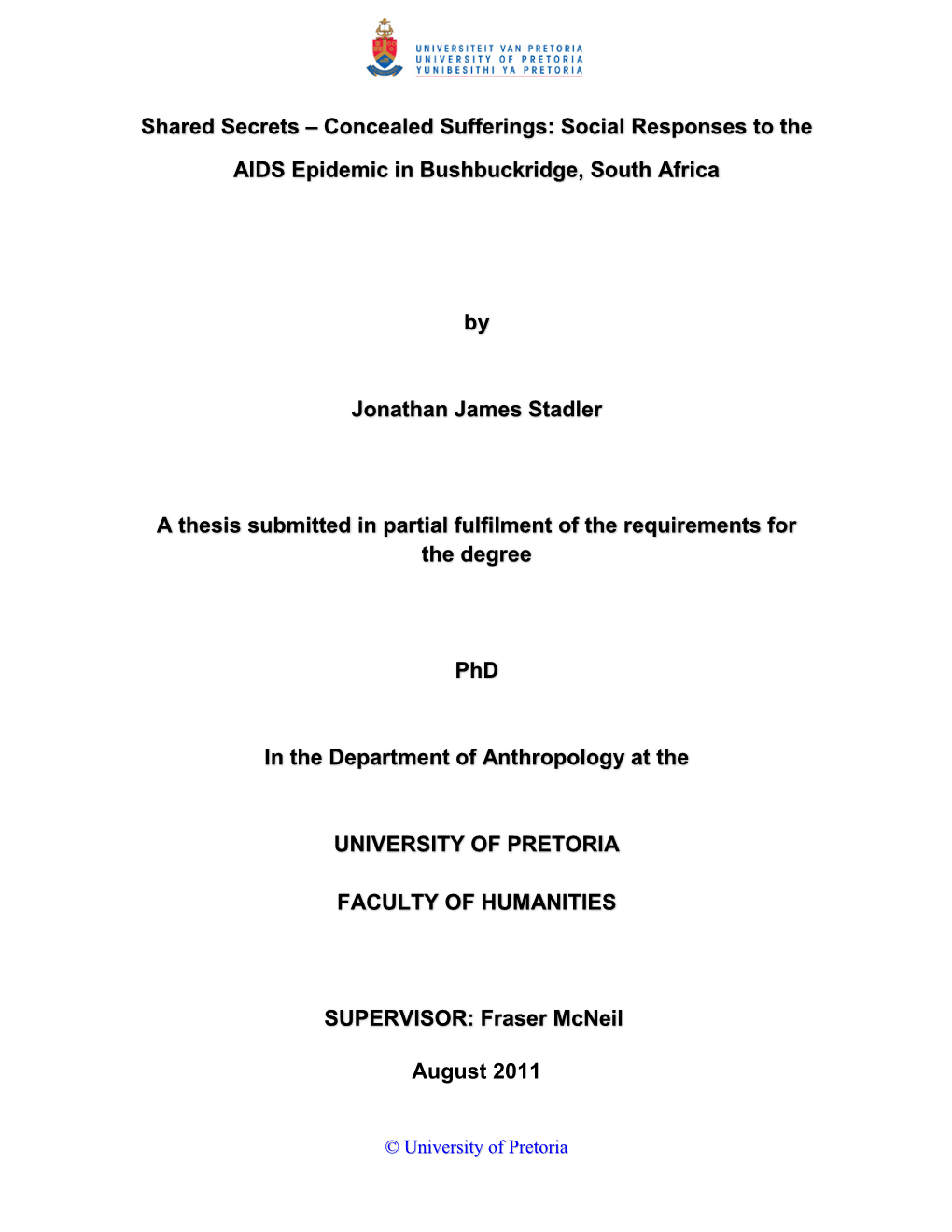Social Responses to the AIDS Epidemic in Bushbuckridge, South Africa by Jonathan James