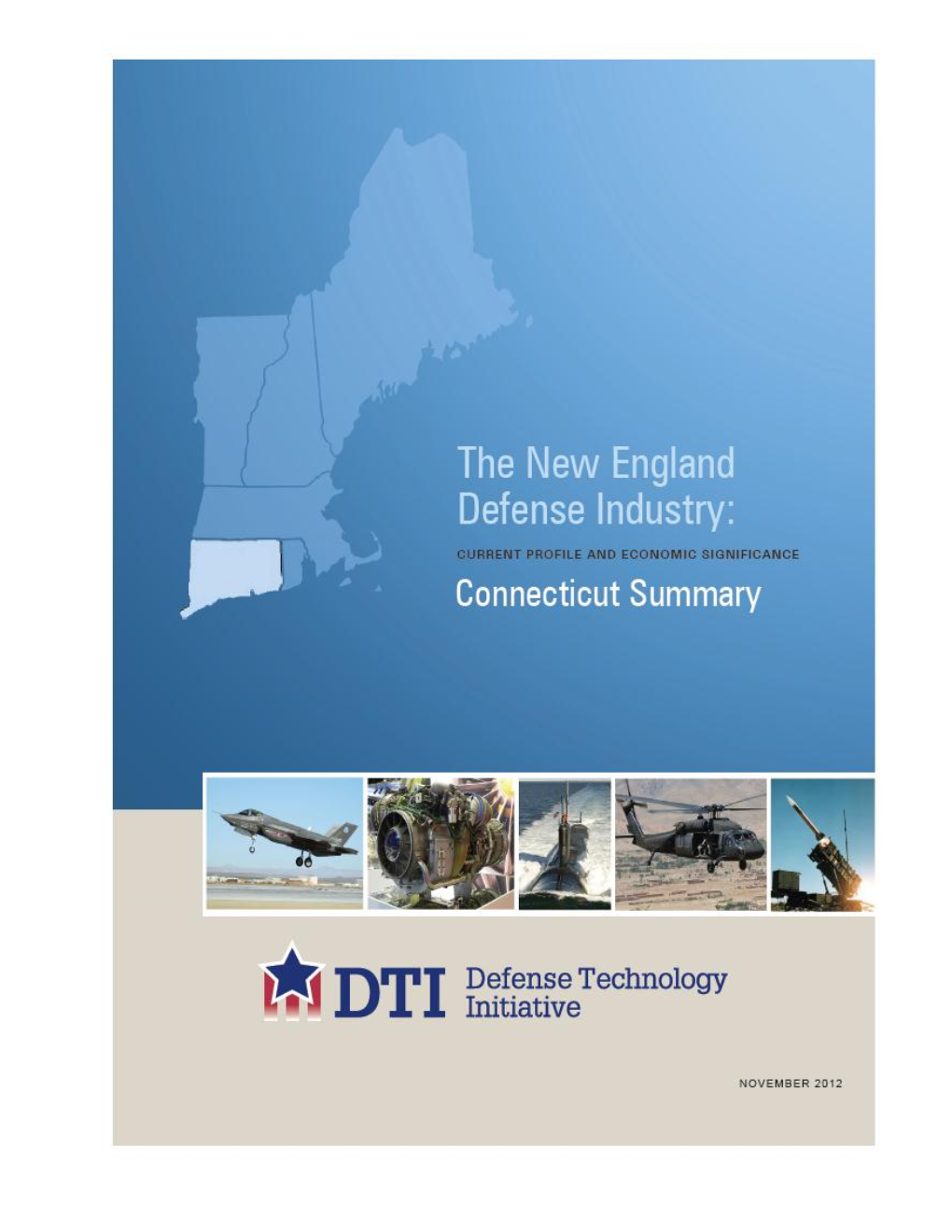 Connecticut Defense Industry and Economic Contributions to the State Is Structured in Two Parts