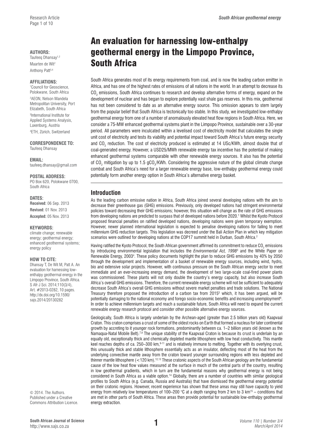 An Evaluation for Harnessing Low-Enthalpy Geothermal Energy In