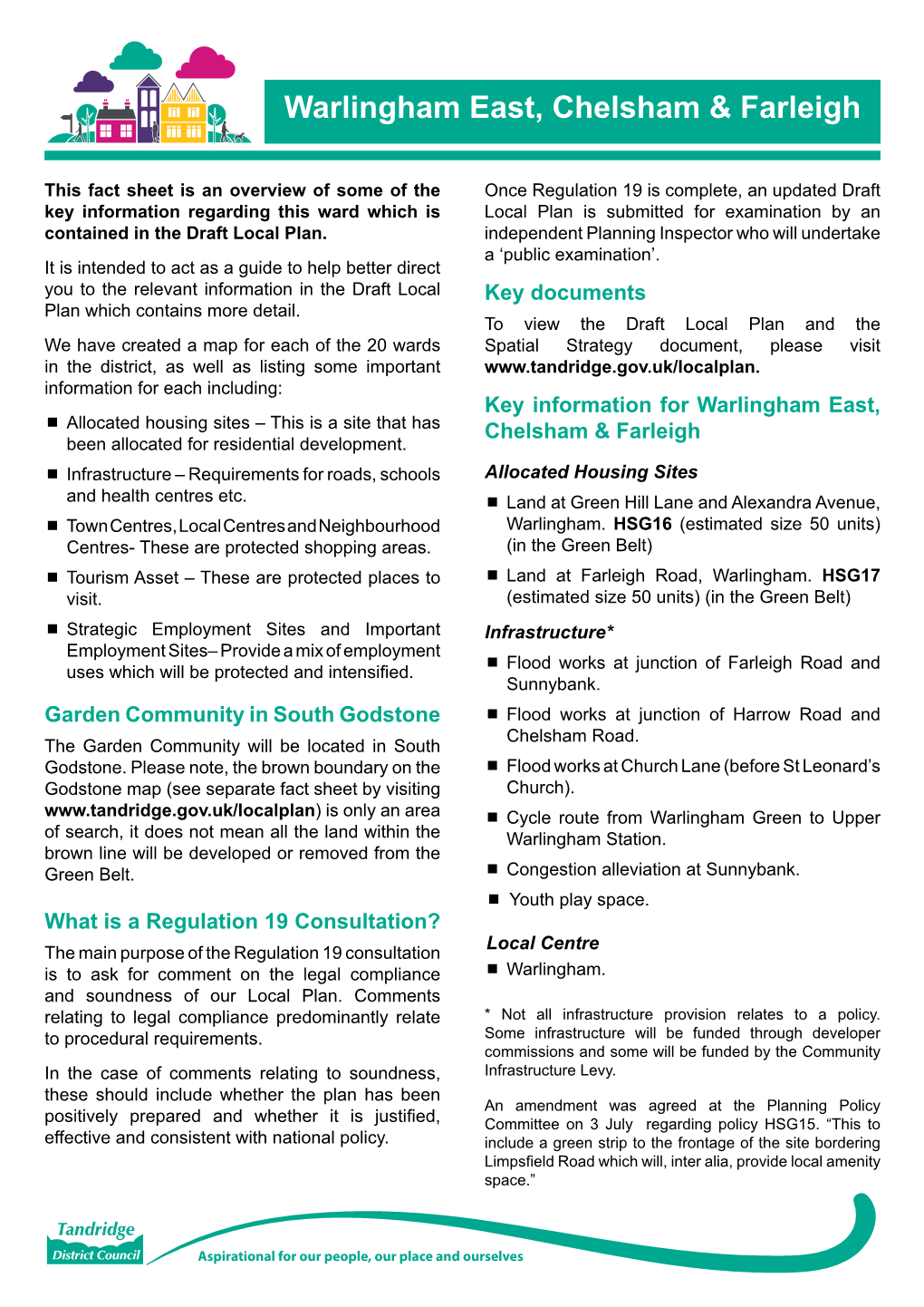 Local Plan Fact Sheet Warlingham East, Chelsham & Farleigh