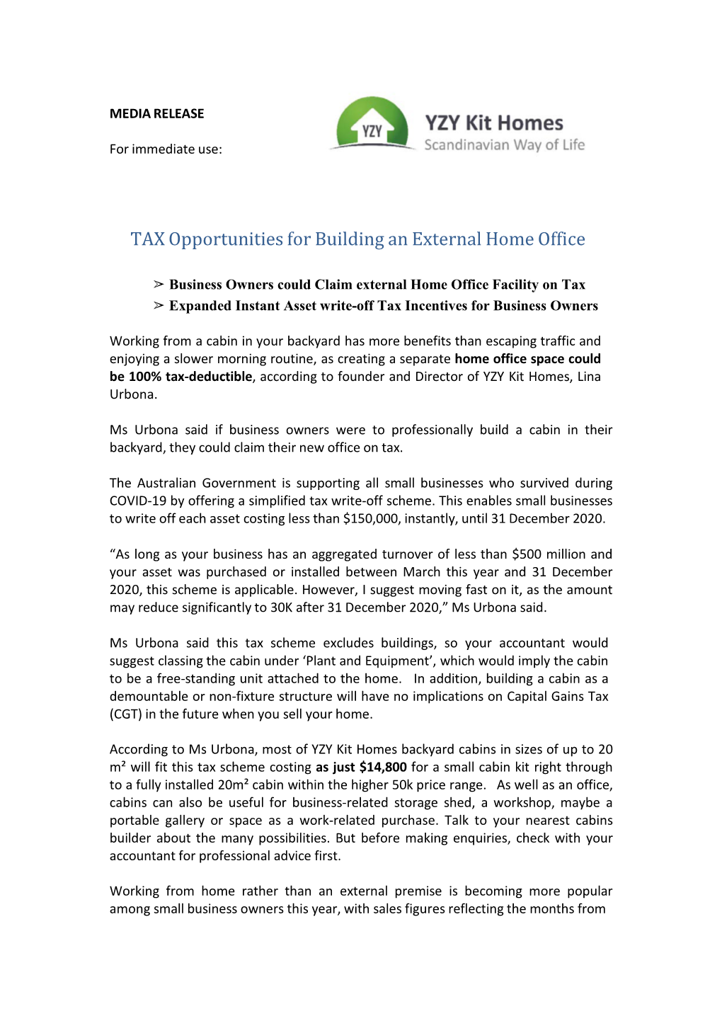 TAX Opportunities for Building an External Home Office