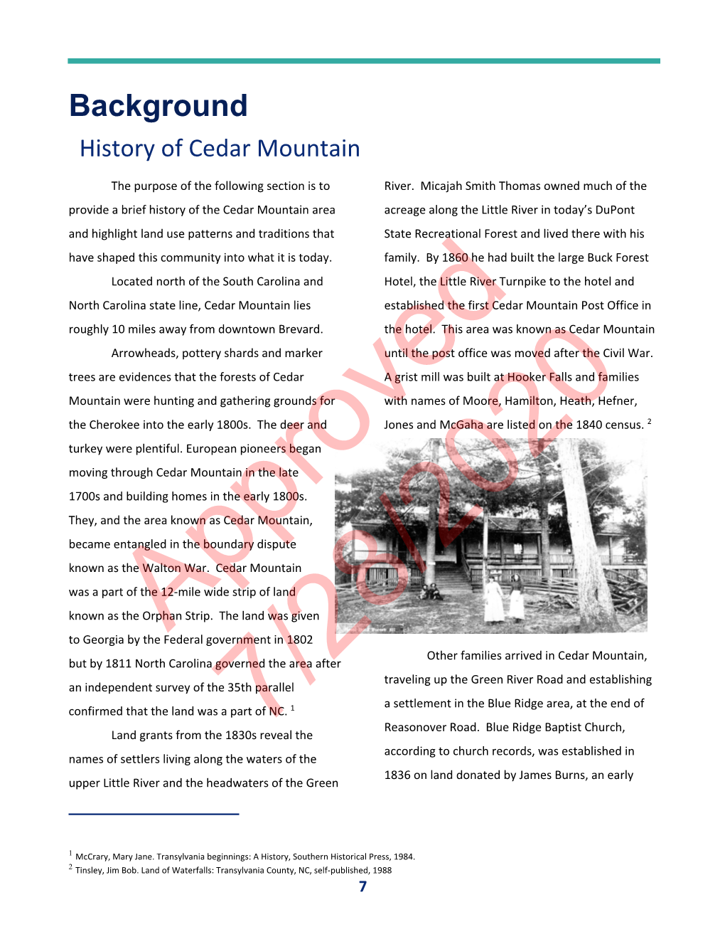 Background History of Cedar Mountain