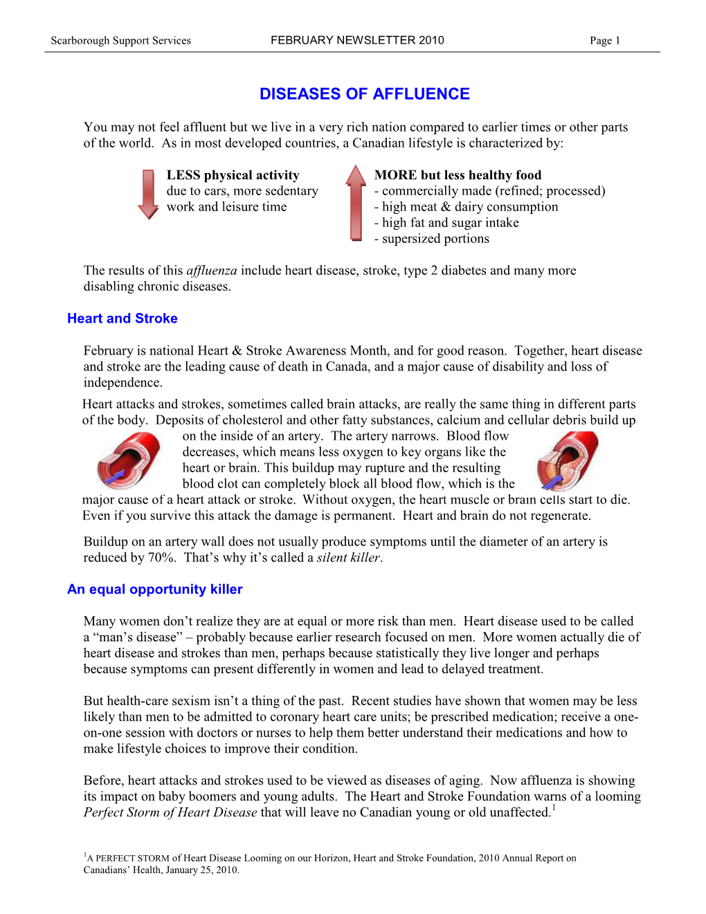 Scarborough Support Services AUGUST UPDATE Page 1