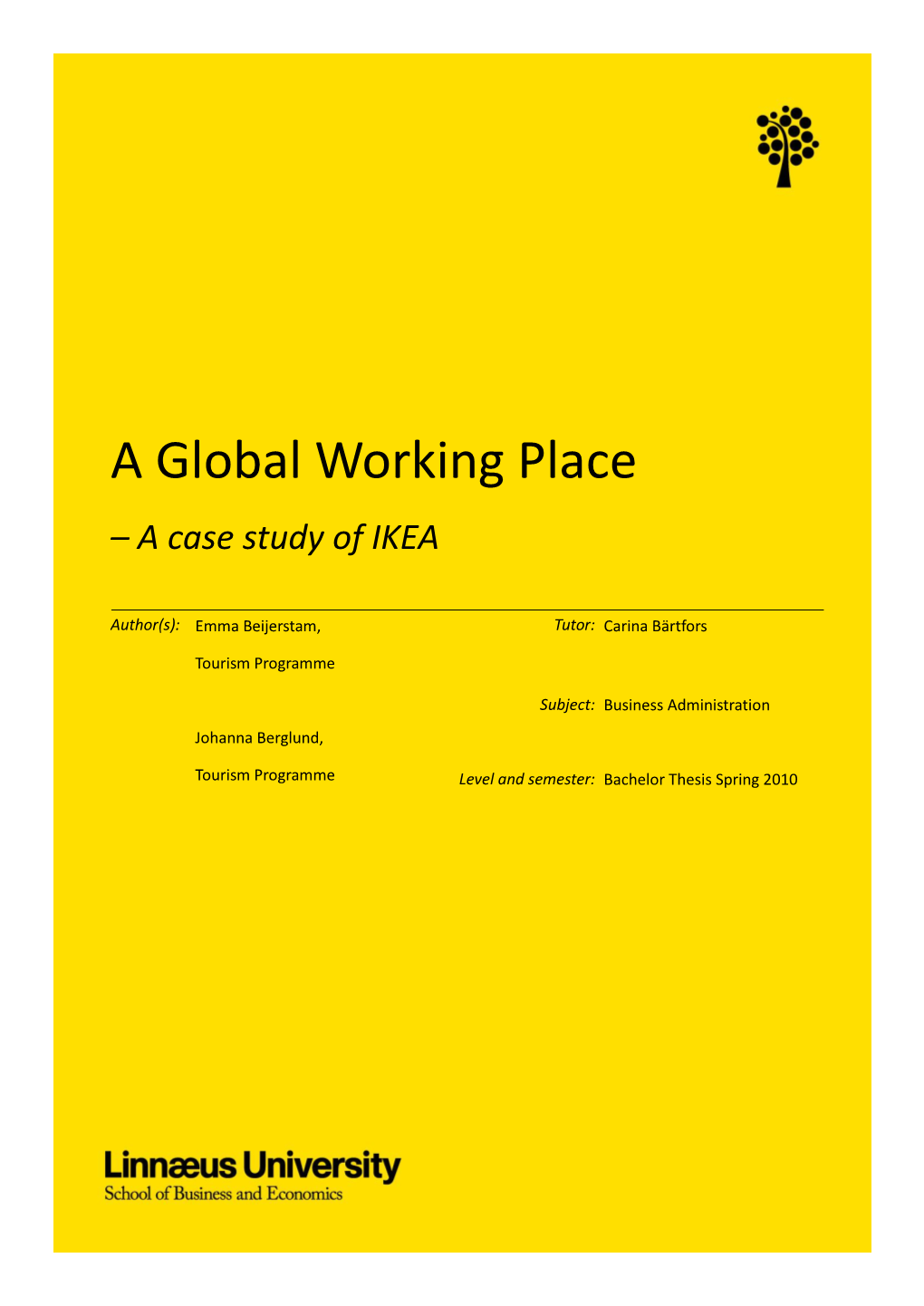 A Global Working Place – a Case Study of IKEA