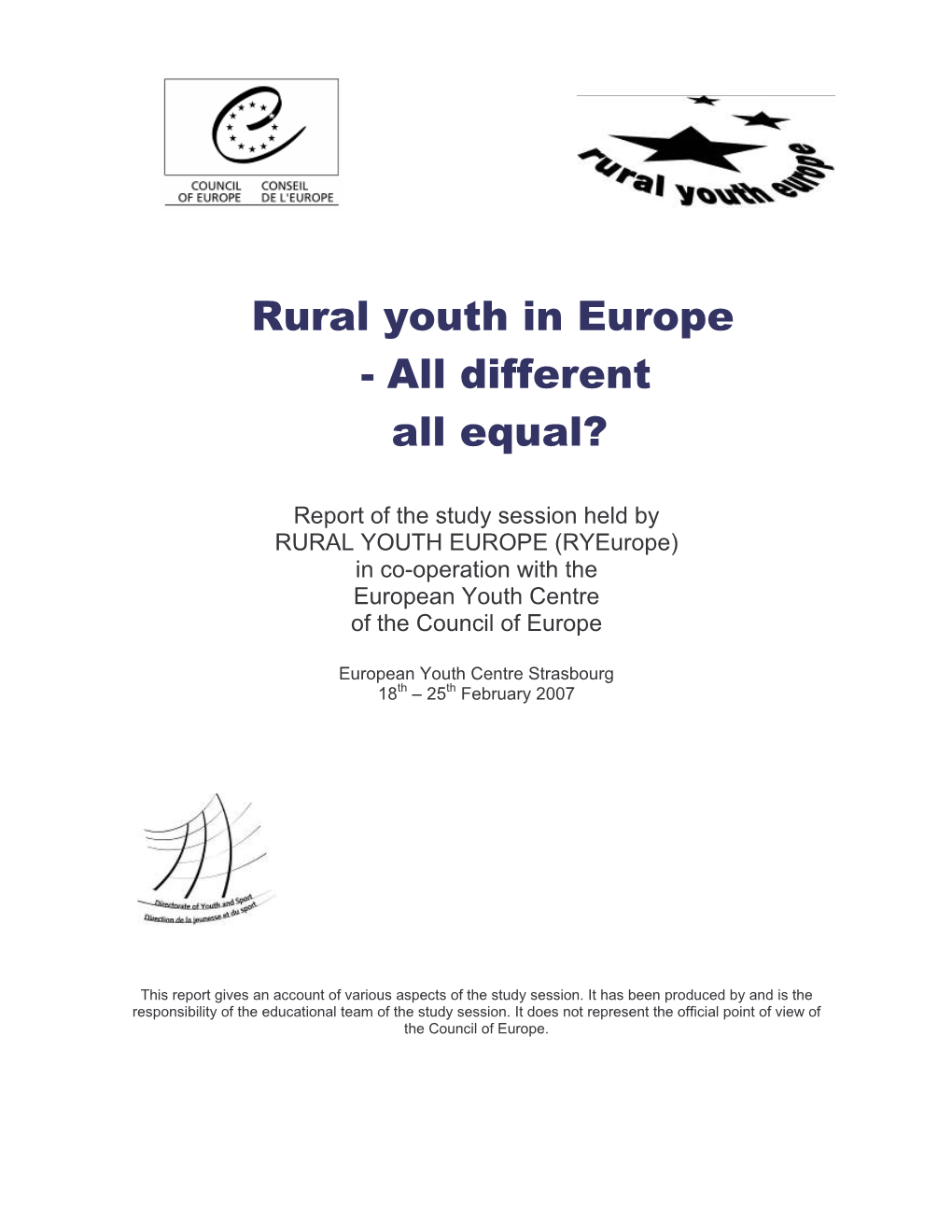Rural Youth in Europe