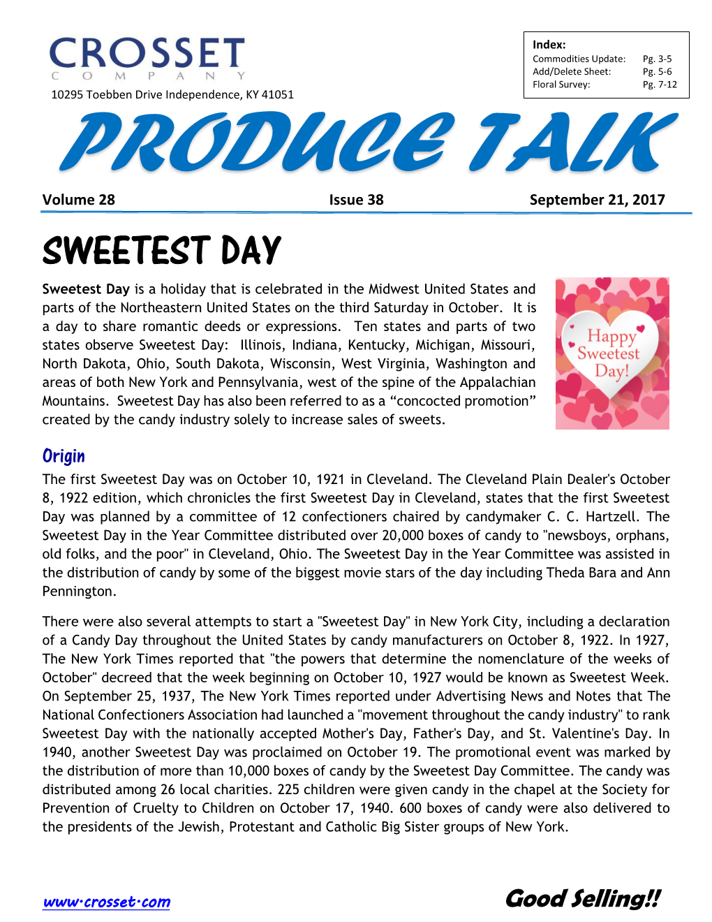 PRODUCE TALK Volume 28 Issue 38 September 21, 2017