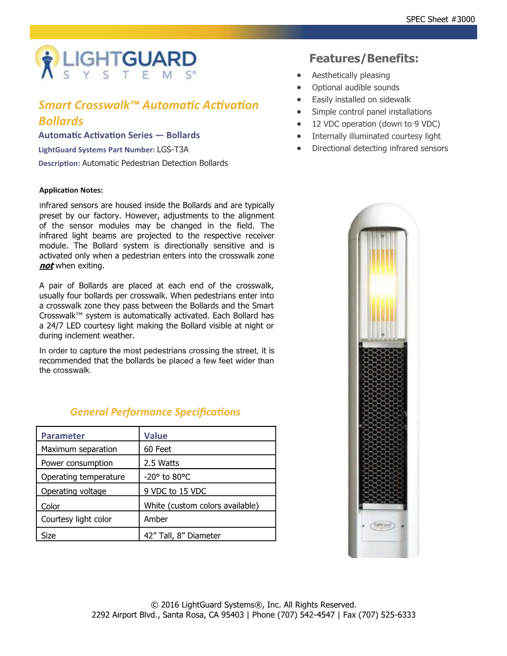 Smart Crosswalk™ Automatic Activation Bollards