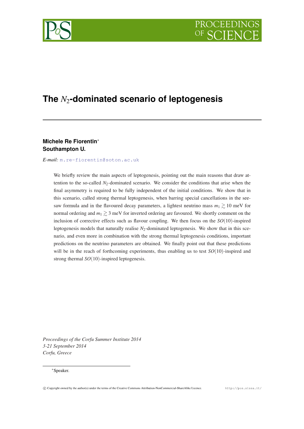 The N2-Dominated Scenario of Leptogenesis