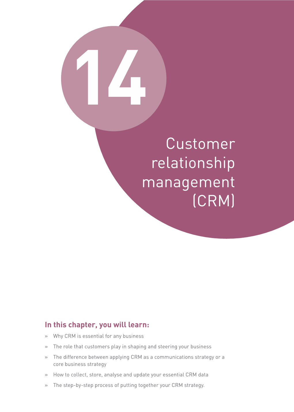 Customer Relationship Management (CRM) Chapter Leads to the Most Arguments About Placement Whenever We Update This Book