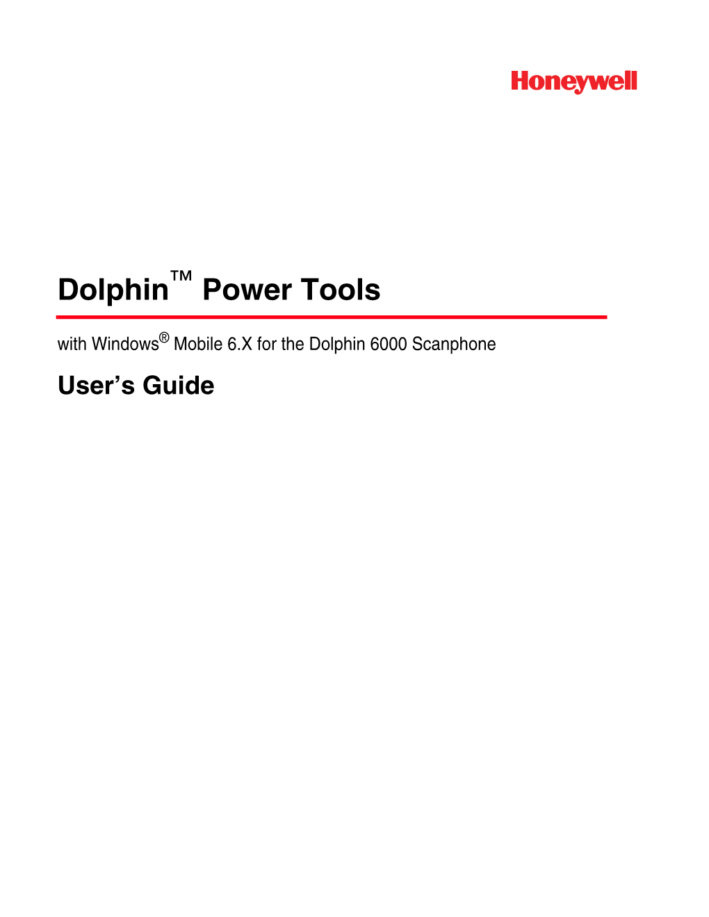 Dolphin Power Tools User's with Windows Embedded Handheld 6.5