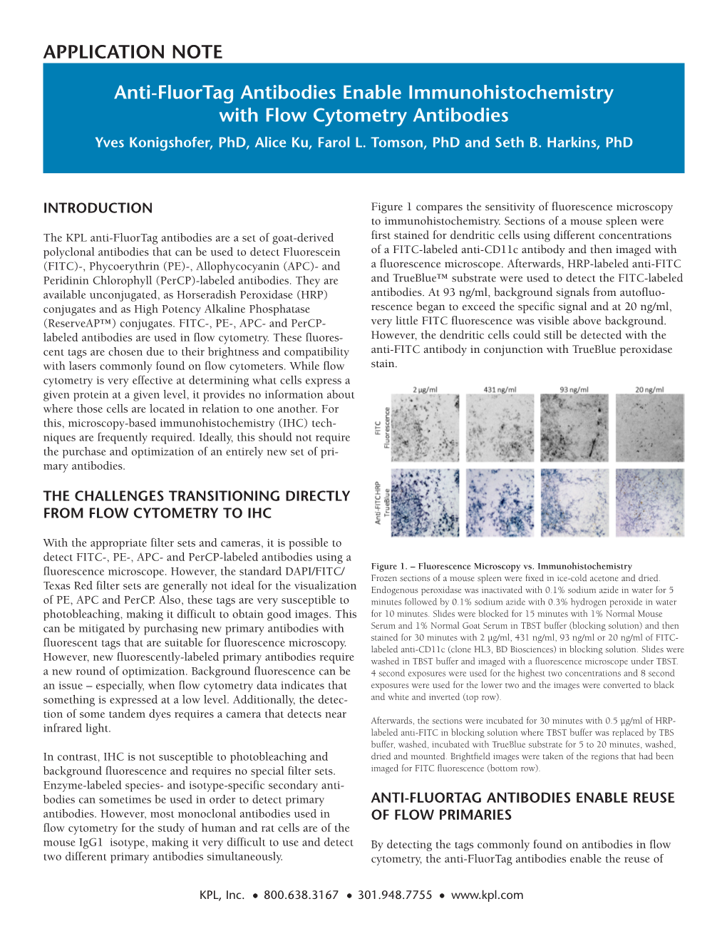 APPLICATION NOTE Anti-Fluortag Antibodies Enable