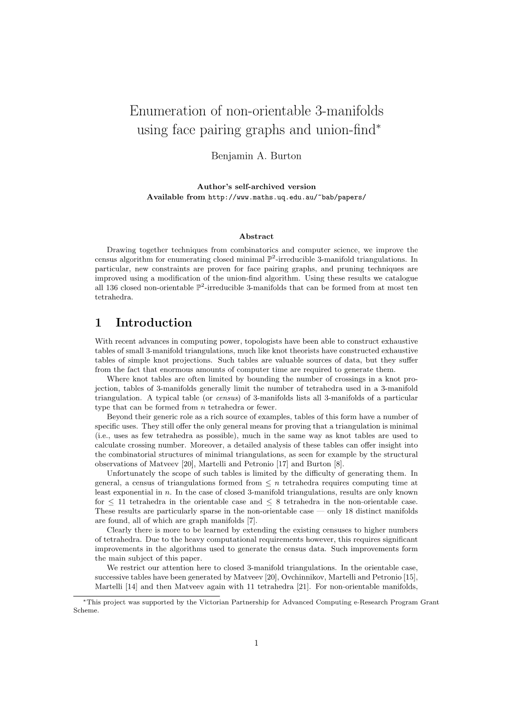 Enumeration of Non-Orientable 3-Manifolds Using Face Pairing Graphs and Union-Find∗