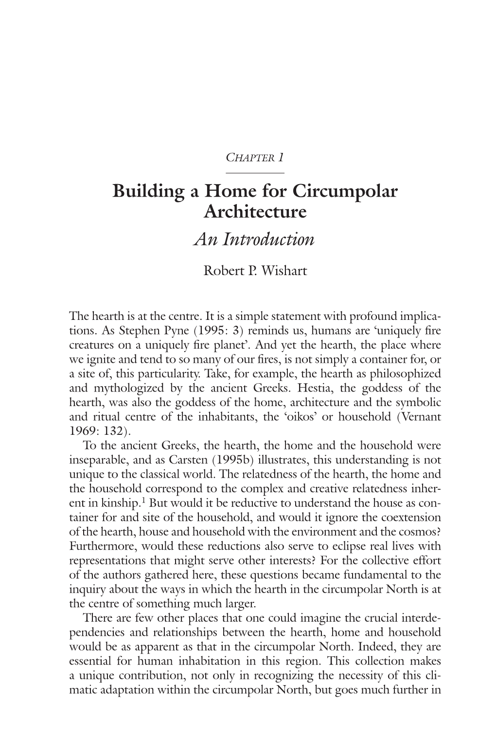 Building a Home for Circumpolar Architecture an Introduction