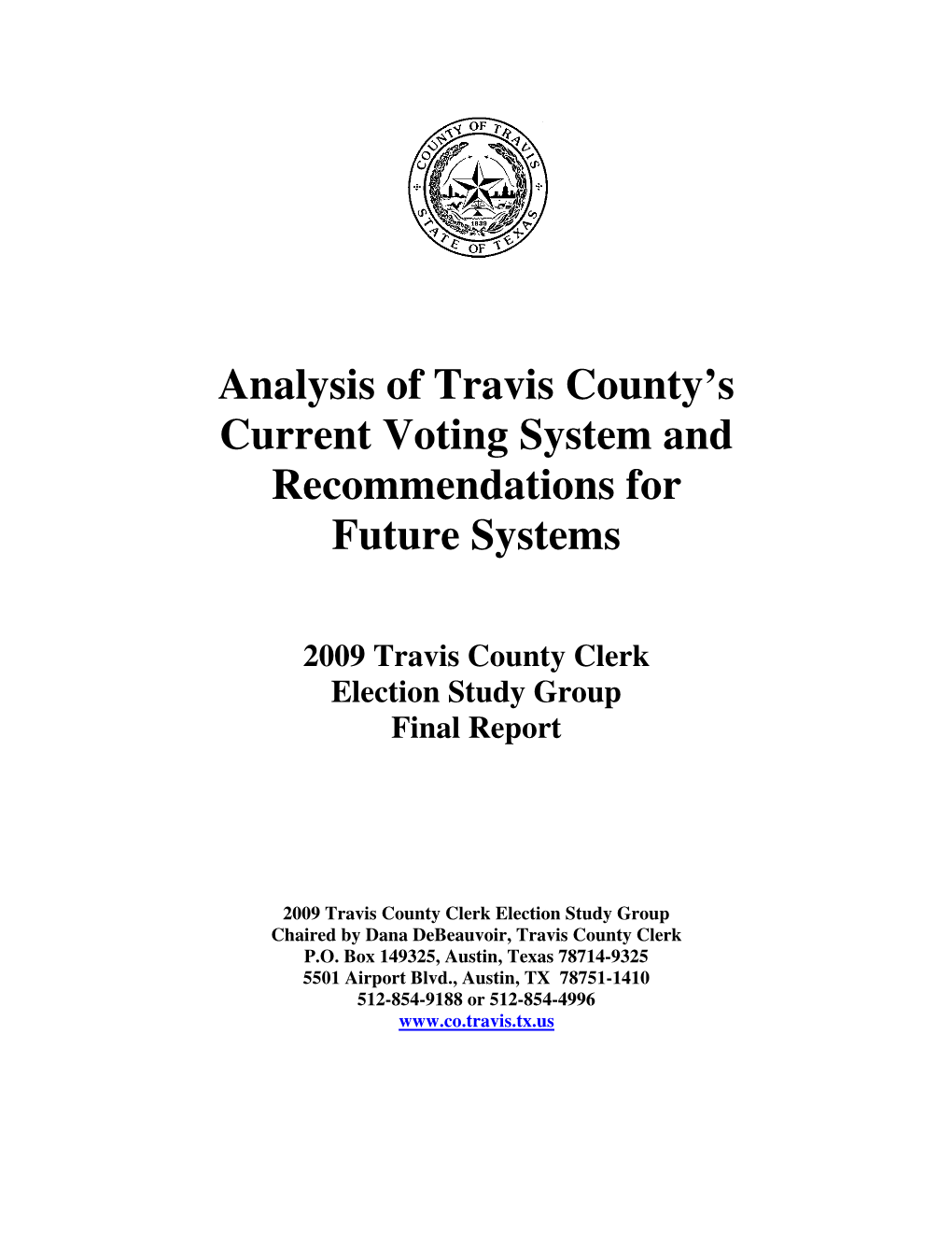 2009-10 County Clerk Election Study Group Final