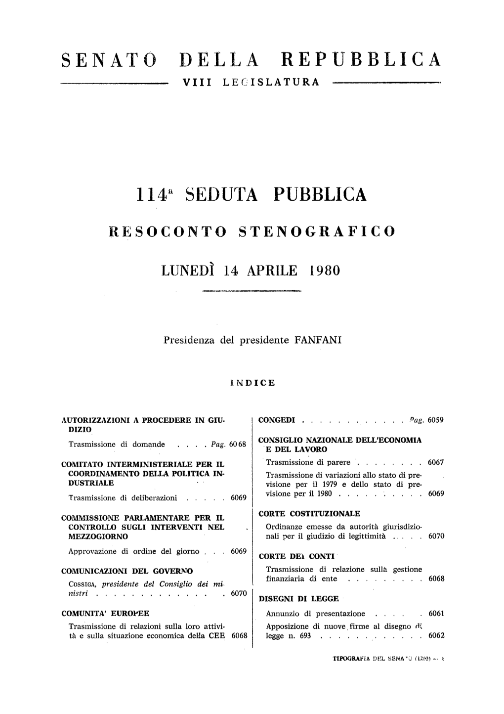 Della Repubblica Viii Lecislatura