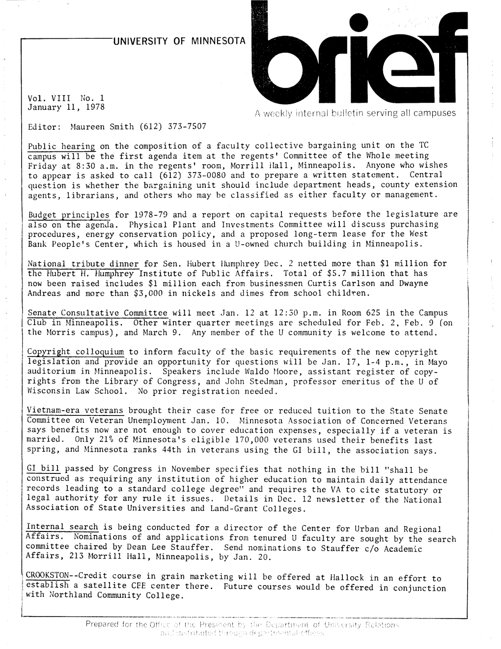 Maureen Smith (612) 373-7507 Public Hearing on the Composition