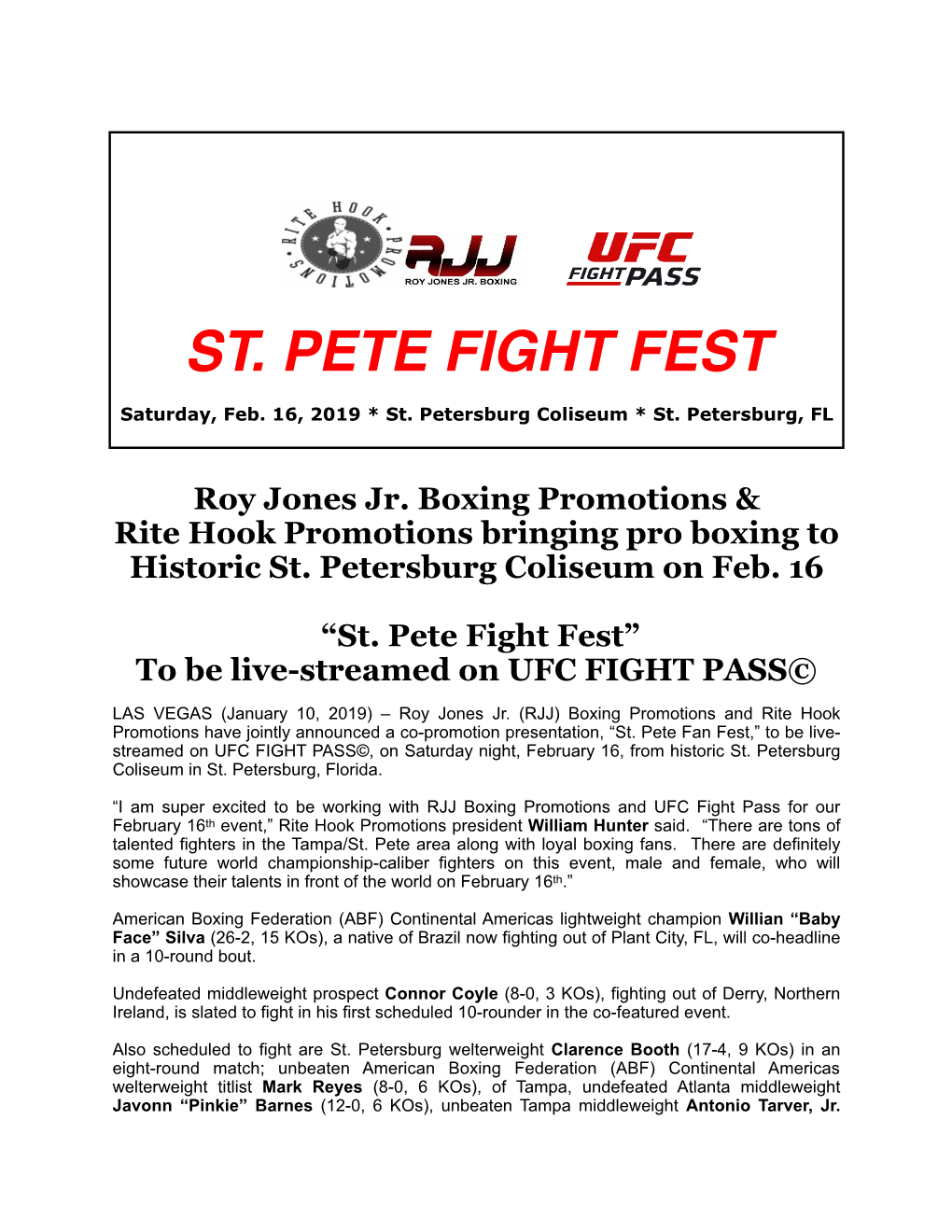 St. Pete Fight Fest