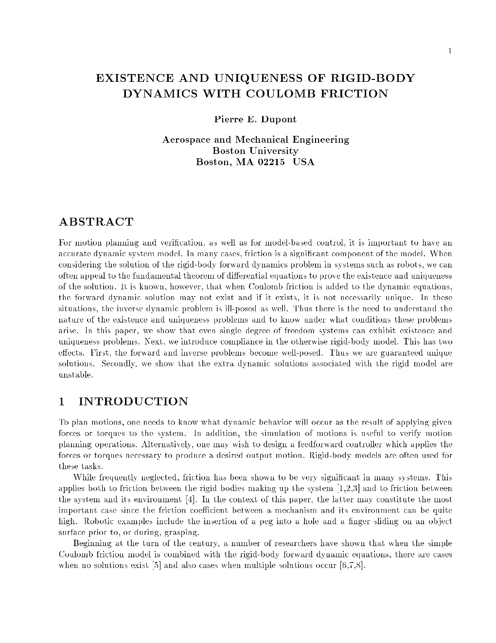 Existence and Uniqueness of Rigid-Body Dynamics With