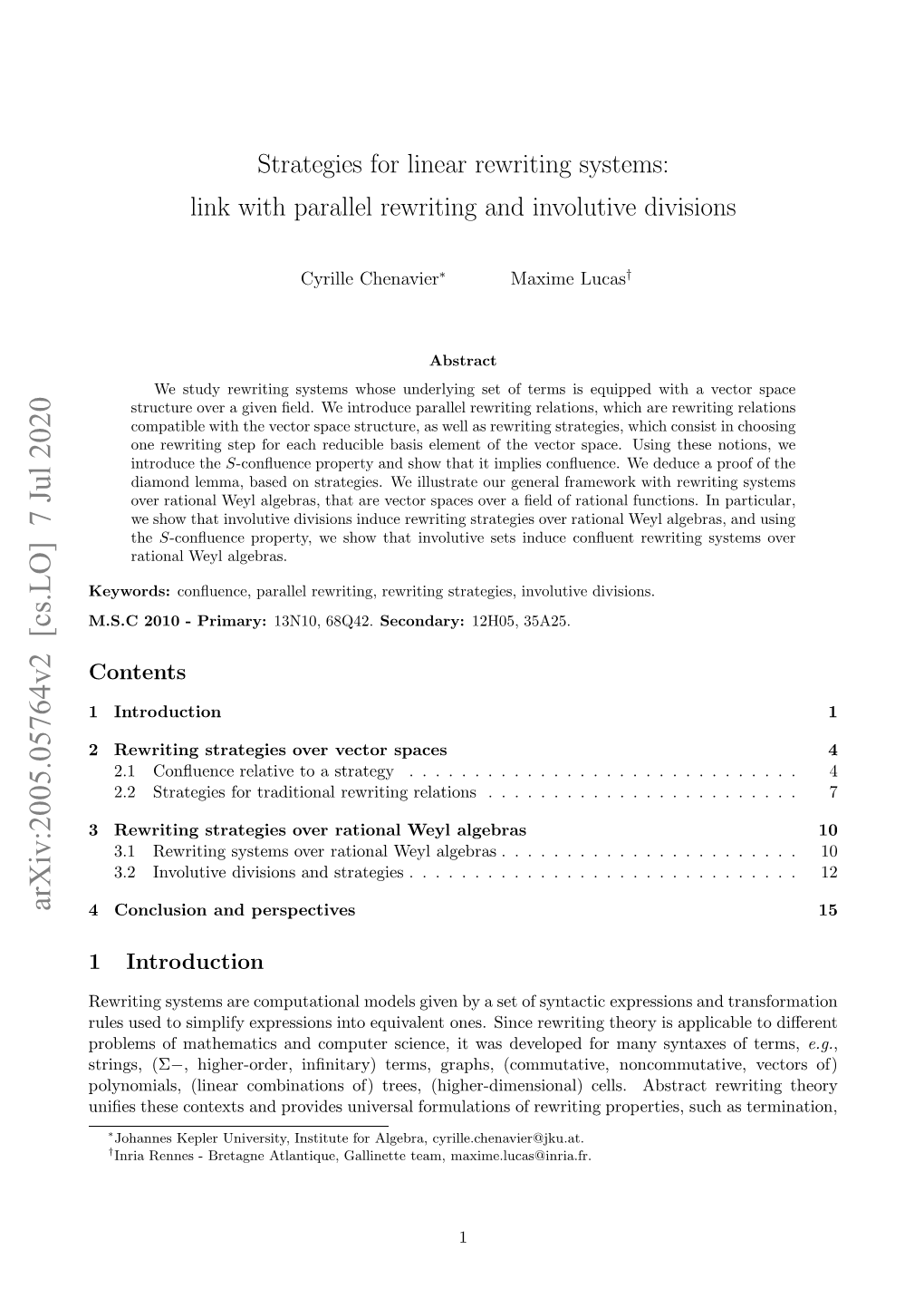 Strategies for Linear Rewriting Systems: Link with Parallel Rewriting And