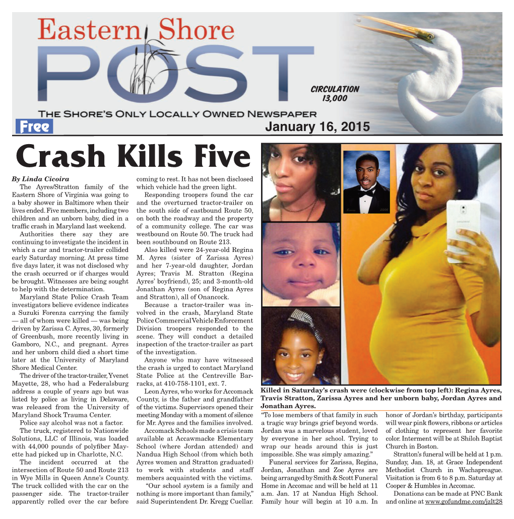 Crash Kills Five by Linda Cicoira Coming to Rest