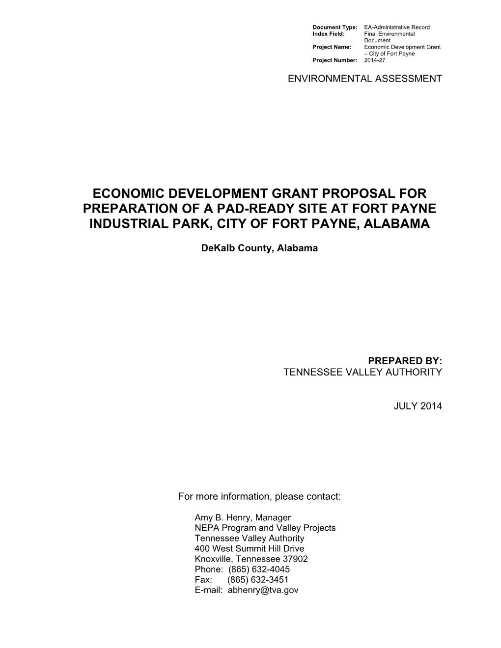 Draft Environmental Assessment