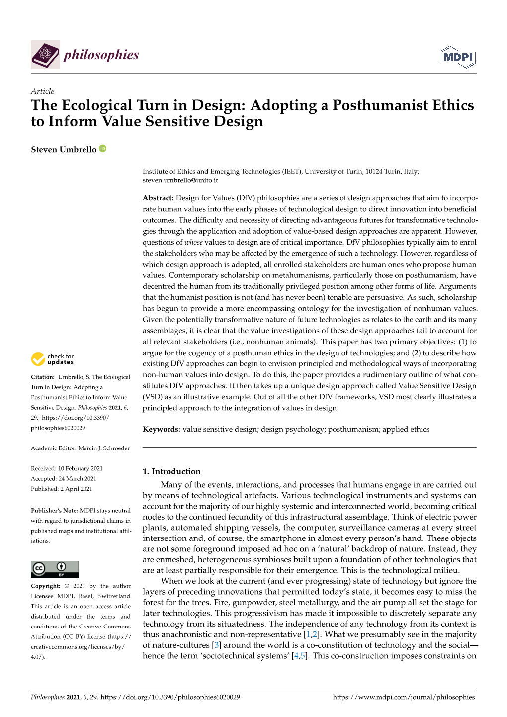 Adopting a Posthumanist Ethics to Inform Value Sensitive Design