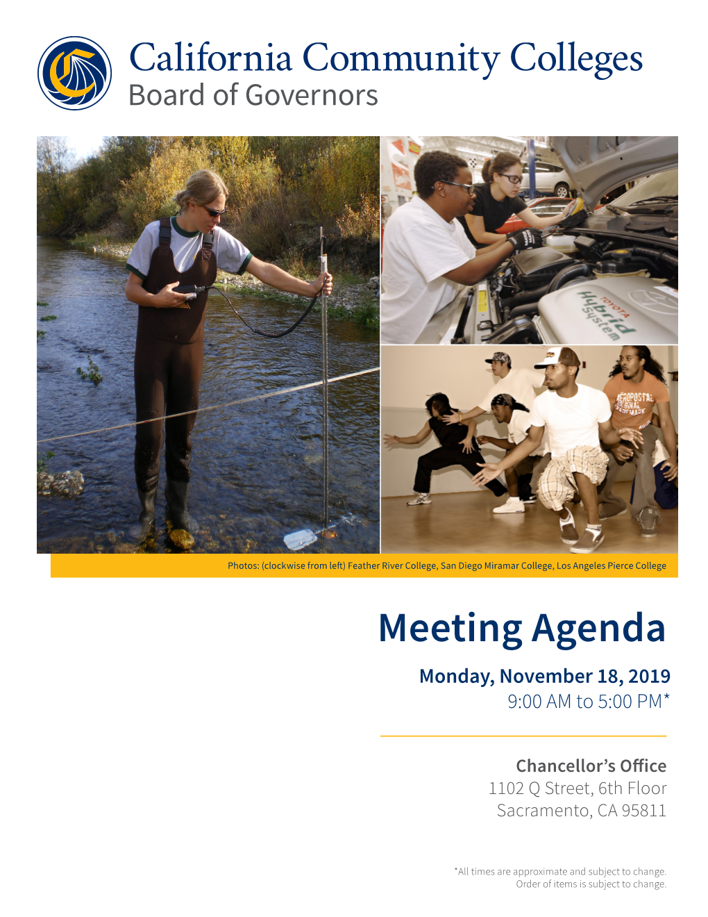 BOG Meeting Agenda November 7 2019