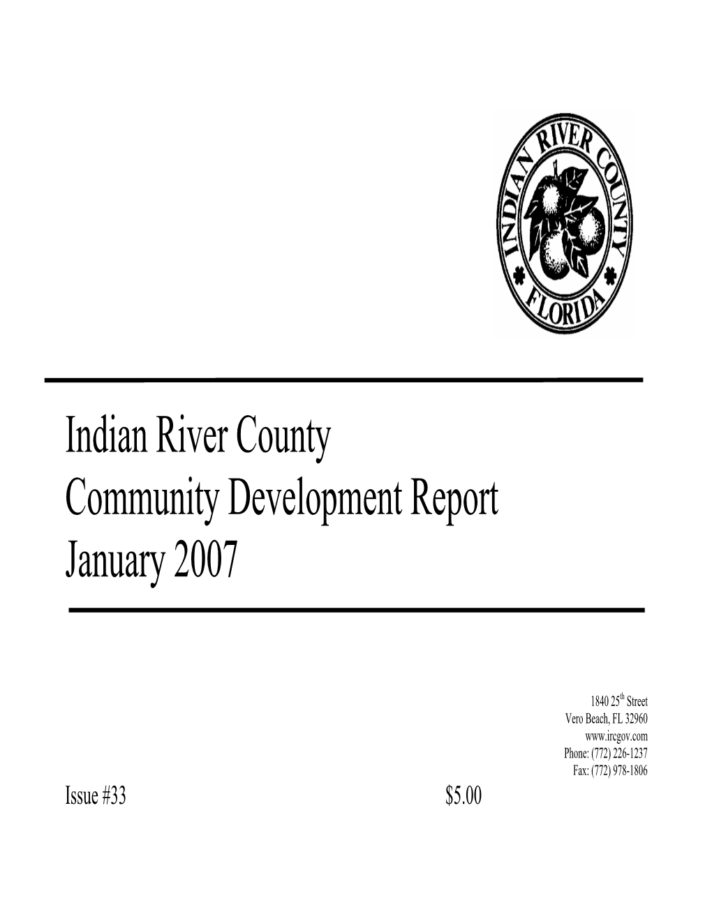 Indian River County Community Development Report 2007