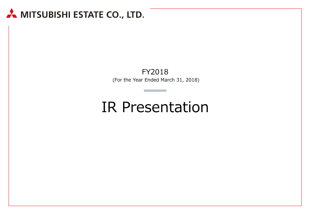 IR Presentation Contents