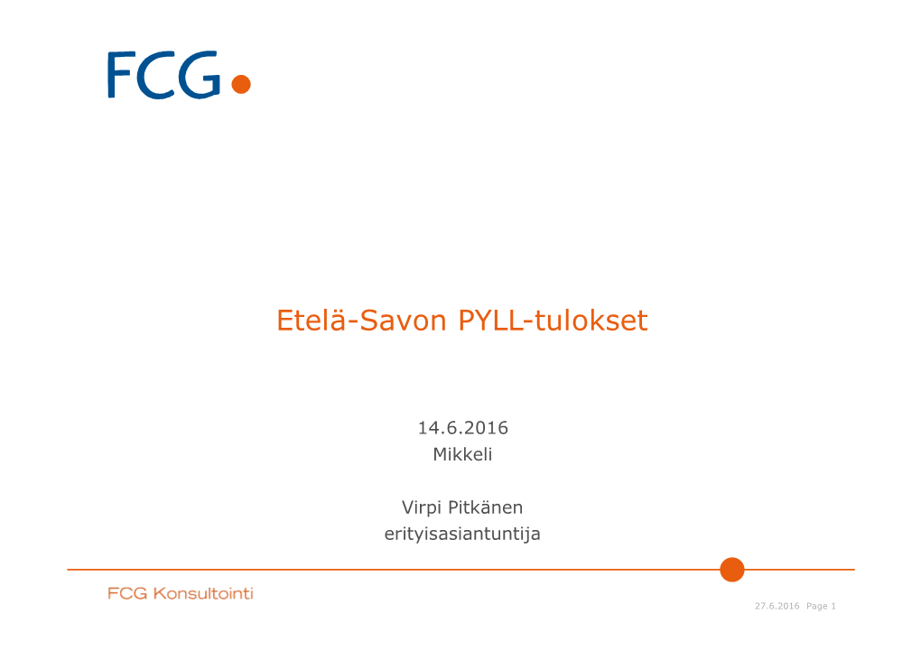 Etelä-Savon PYLL-Tulokset