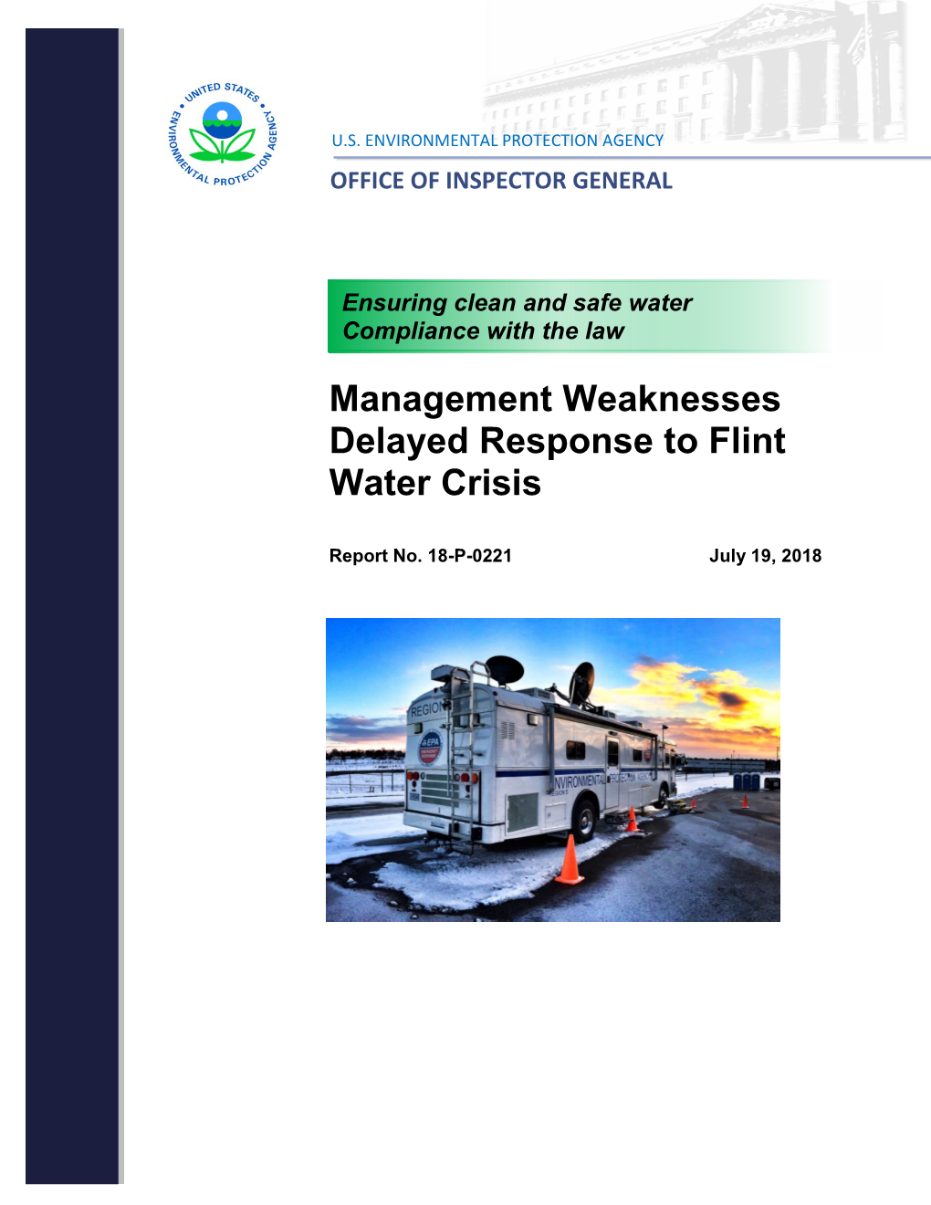 Management Weaknesses Delayed Response to Flint Water Crisis