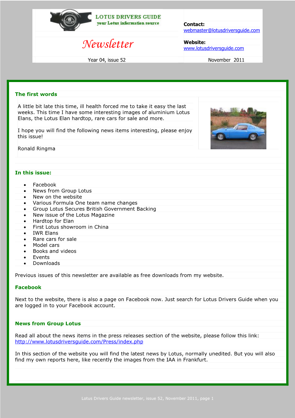 Newsletter Website