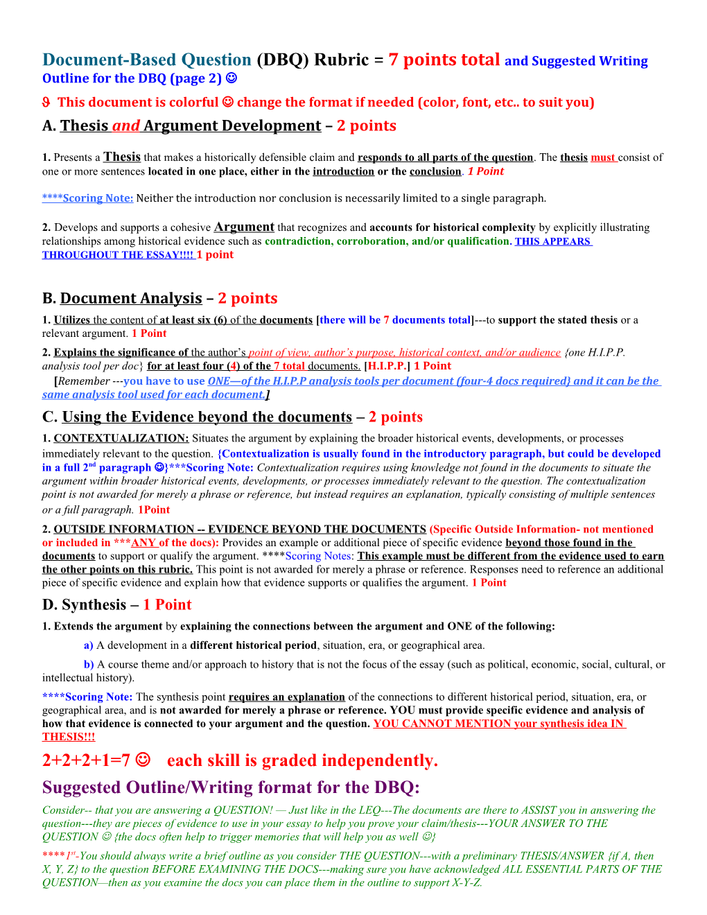 J This Document Is Colorful J Change the Format If Needed (Color, Font, Etc to Suit You)