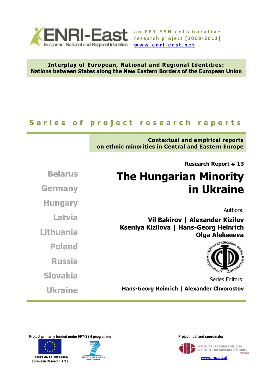 The Hungarian Minority in Ukraine (Pdf)