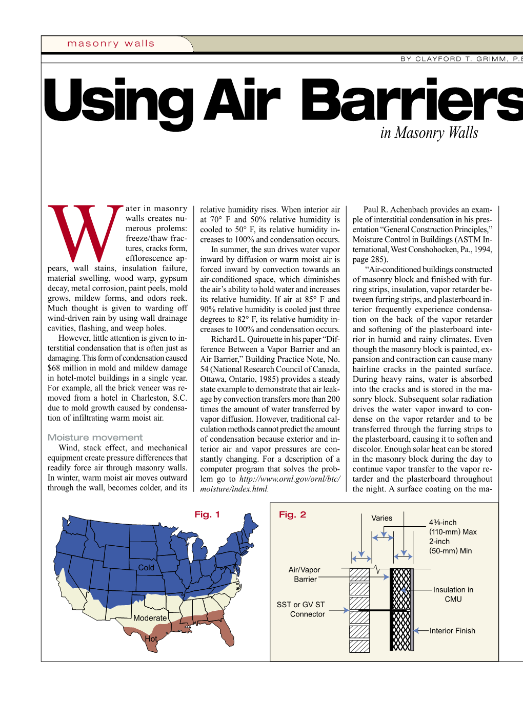 Using Air Barriers in Masonry Walls