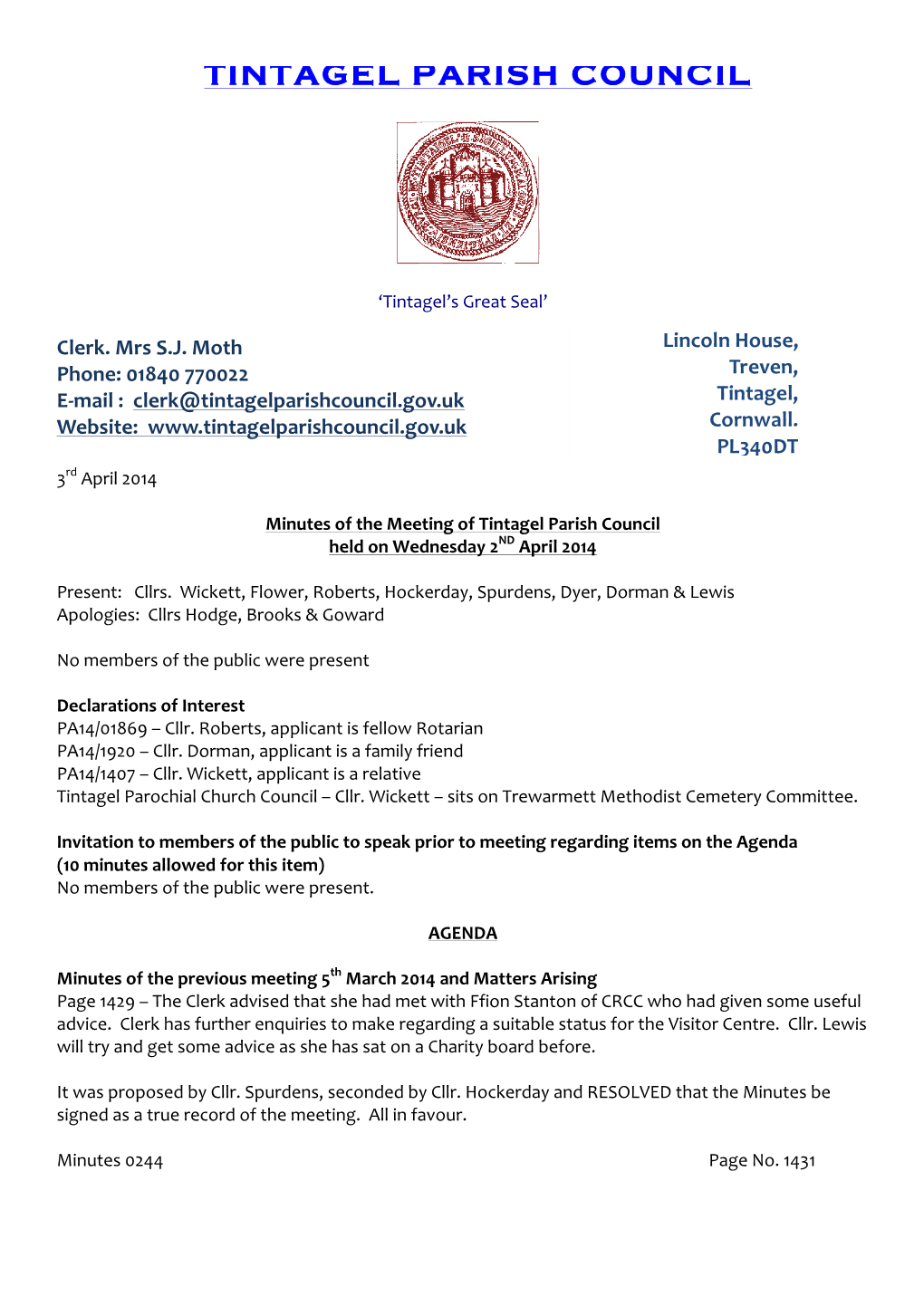 Tintagel Parish Council