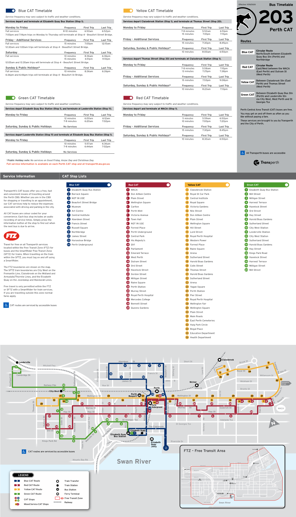 Perth CAT Timetable 203 20201011.Pdf