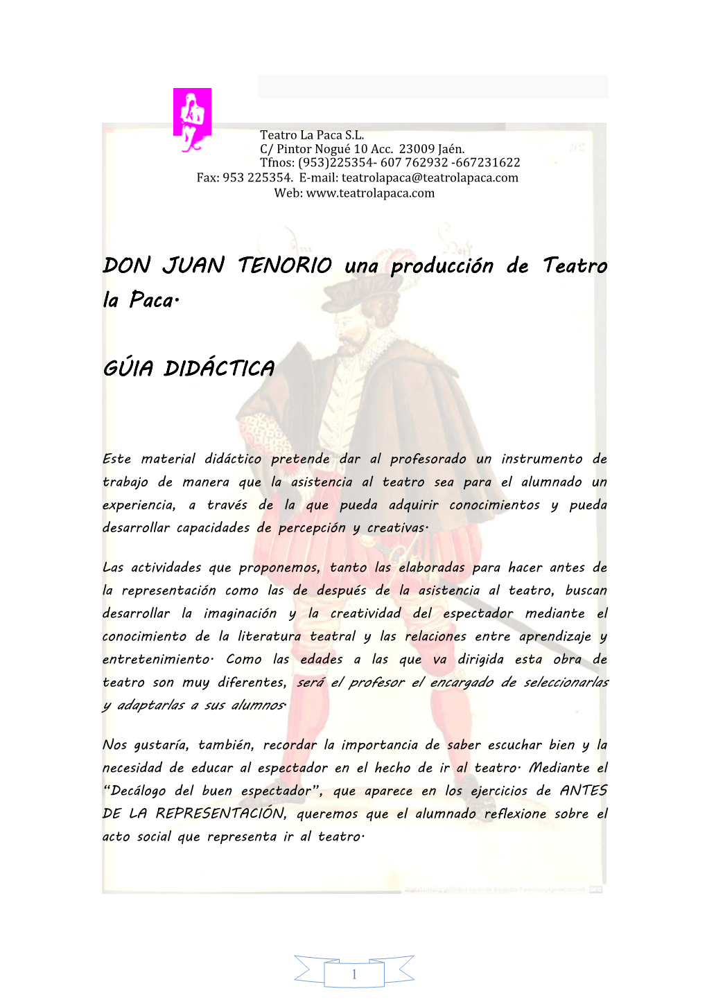 Material Didáctico Don Juan Tenorio