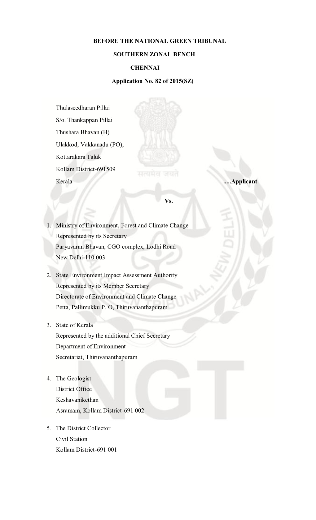 Mining Permit NGT Order Kollam.Pdf