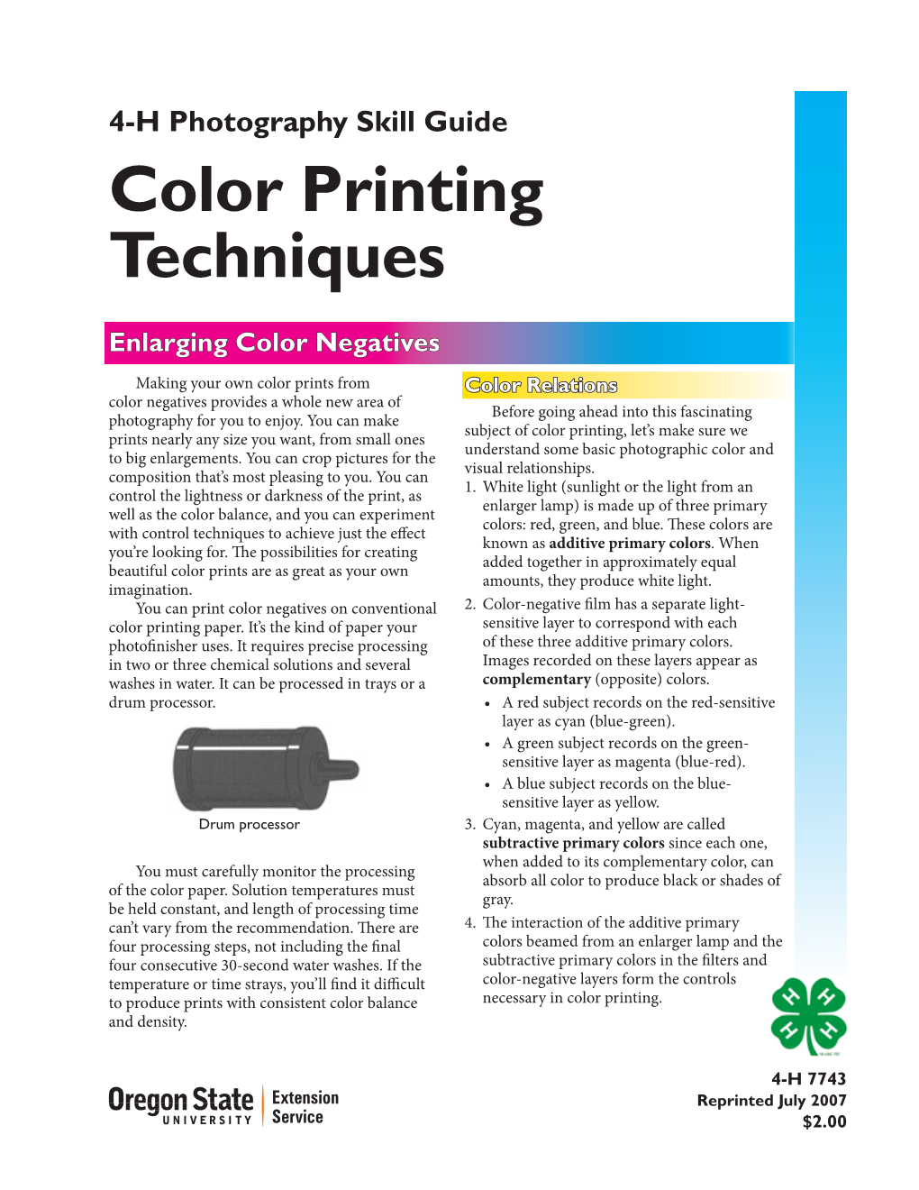 Color Printing Techniques