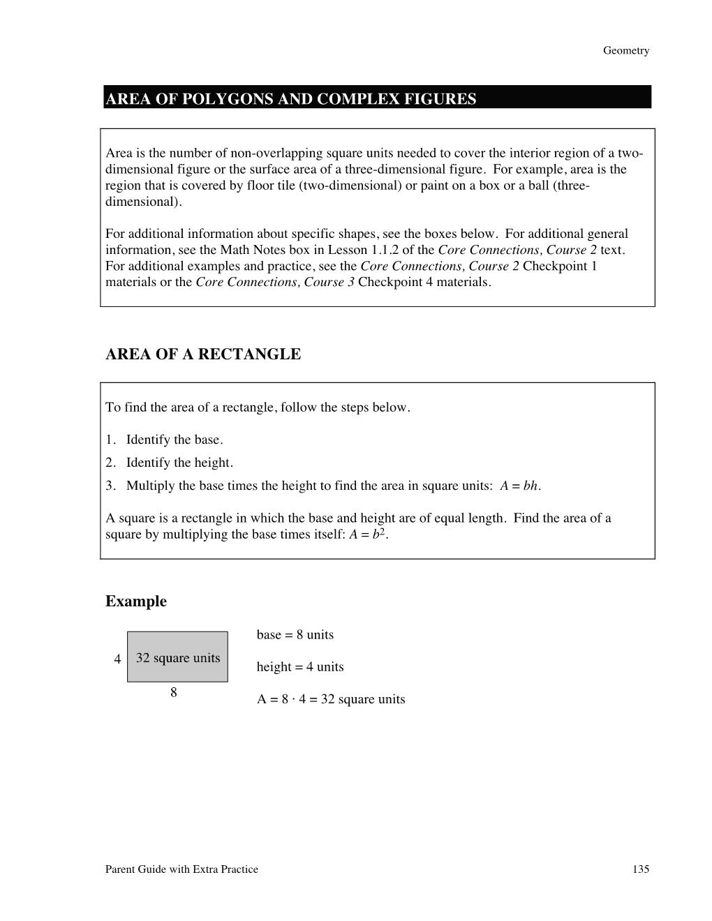 Area of Polygons and Complex Figures