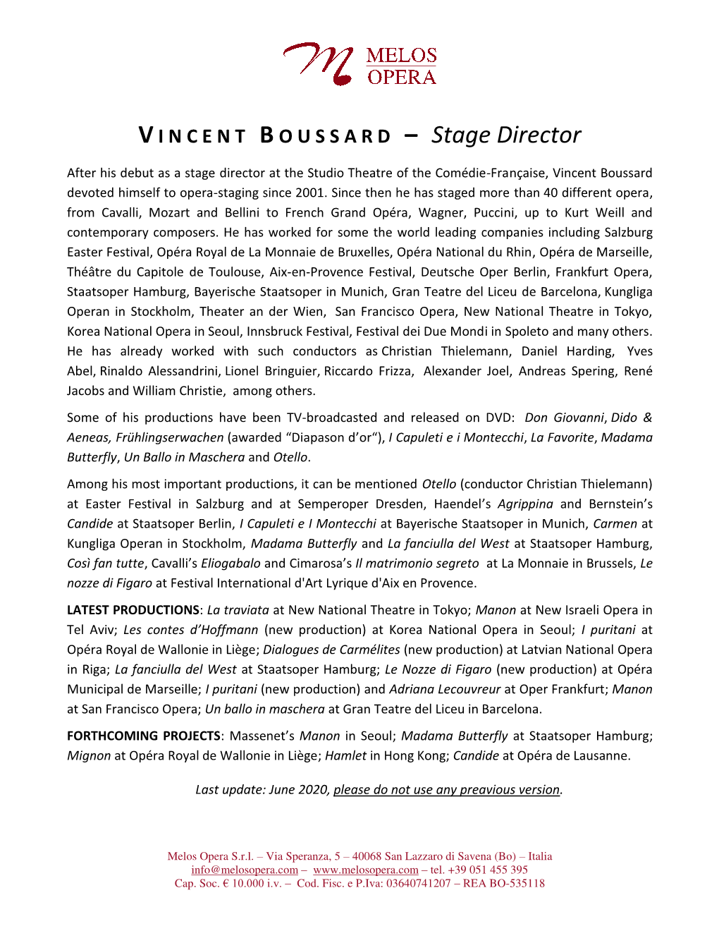 Vincent B Oussard